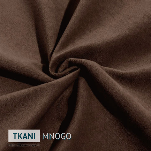 Фото внешнего вида велюра “22” (однотонный коричневый)