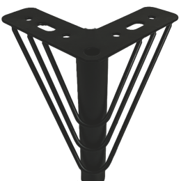 Опора угловая М019 Н150 черная - Опоры мебельные